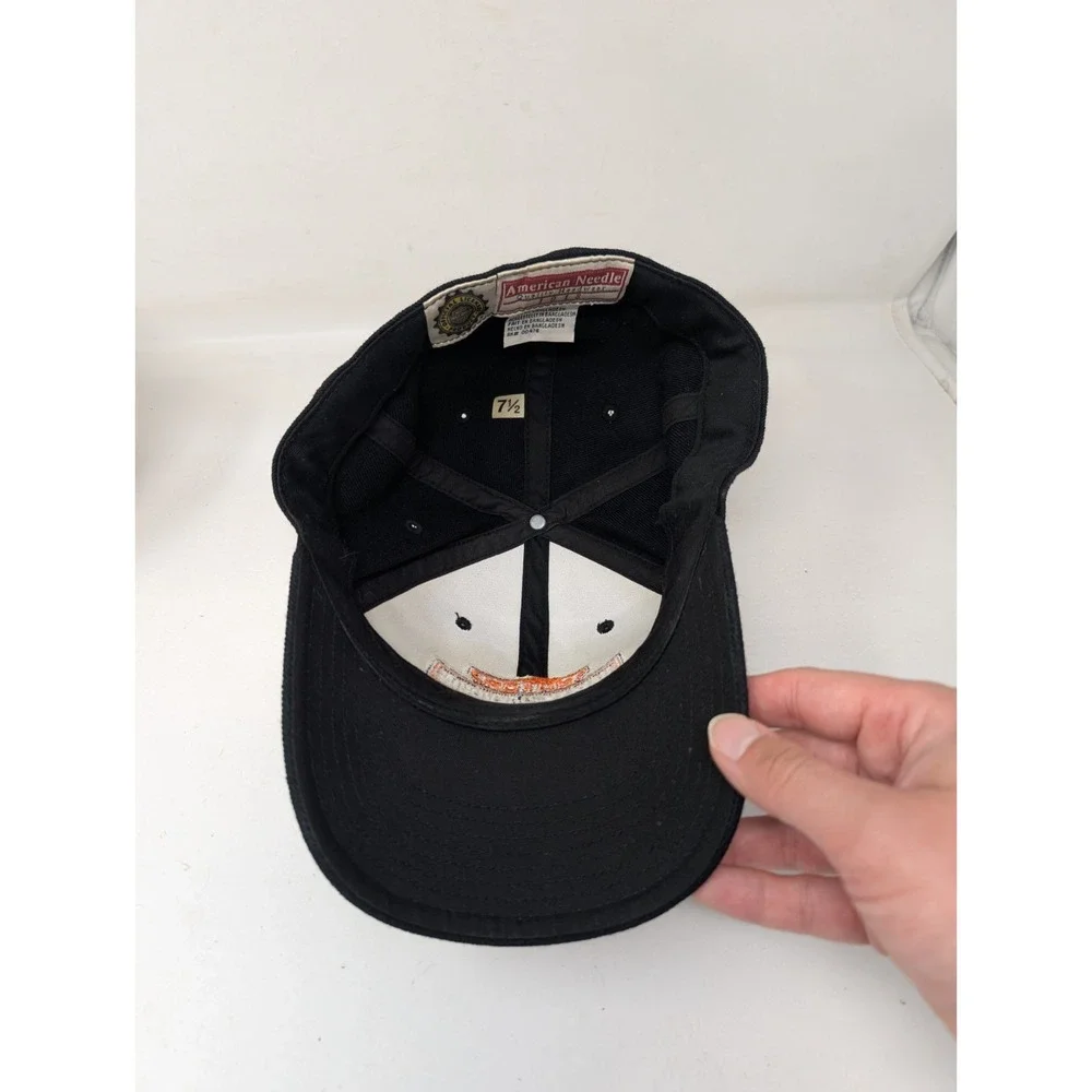 Vintage 90s Harley‎ Davidson Fitted Baseball Cap Hat Black 7 1/2 American Needle